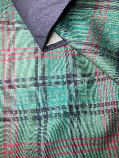 Kilt Repair Completed Completed invisible mending on kilt tartan after repair